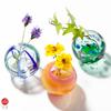 Aderia Tsugaru Glass Vase, "Irodori" (Colored Handball) "Natsuzora" (Summer Sky) Design, Made In Japan, Gift Boxed. Stylish Glass Vase for Dried