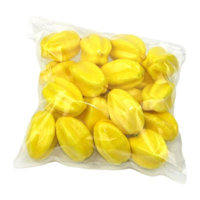 652F 20pcs Artificial Lemon Simulation Vegetable Foam Fruit for Wedding Decor