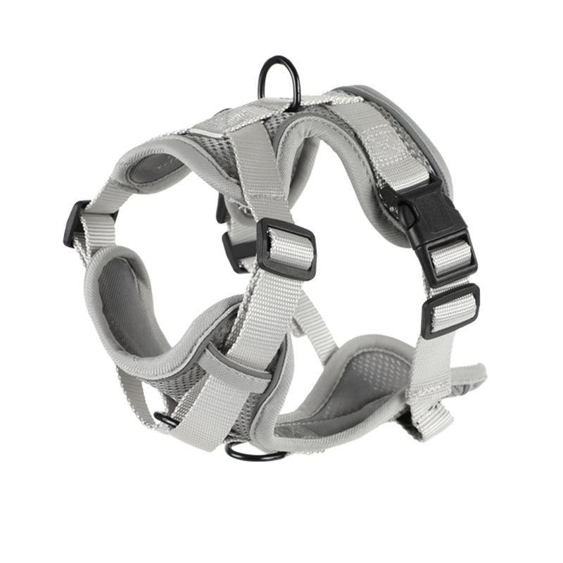 Pet chest strap chest back clothing vest type leash dog rope reflective anti-break-free breathable medium and small dog strap