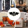 Halloween Imitation Cashmere Bat Doormat Gothic Welcome Mat Non-slip Doormat Home Decoration for Porch Bathroom Bedroom Entryway