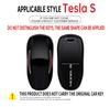 Alloy Genuine Leather Auto Intelligent Key Fob Case Cover Remote Fit For Tesla Model 3 Model Y X S Key Fob Housing Bag Mount Protector Auto