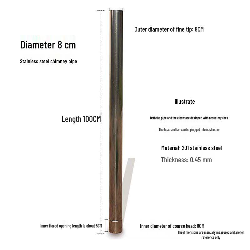 Thickened Stainless Steel Chimney Flue Pipe for Wood Stove Heating Systems
