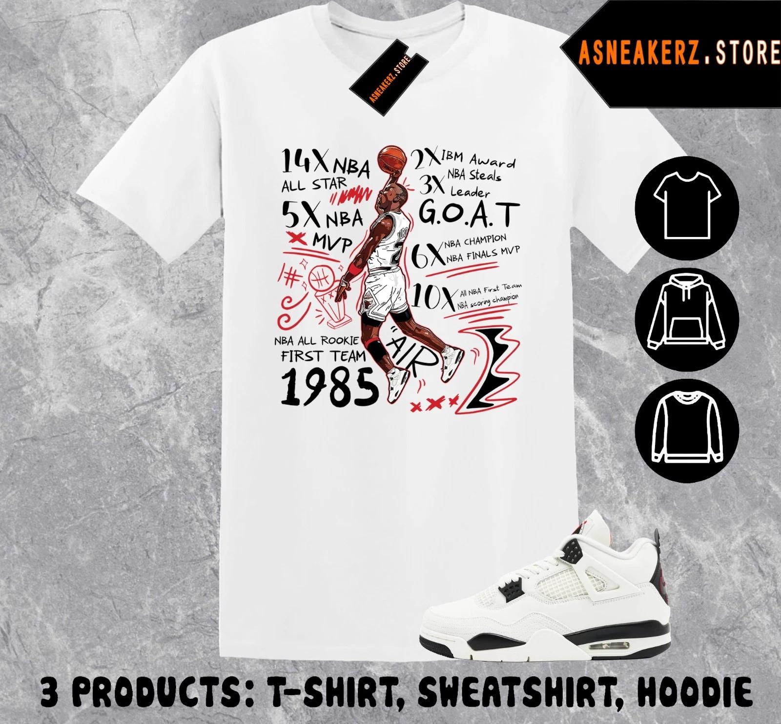 Shirt Match AJ 4 Flight Club 2026 Sneaker Matching Tee MJ 23 Accolades T-Shirt 4XL