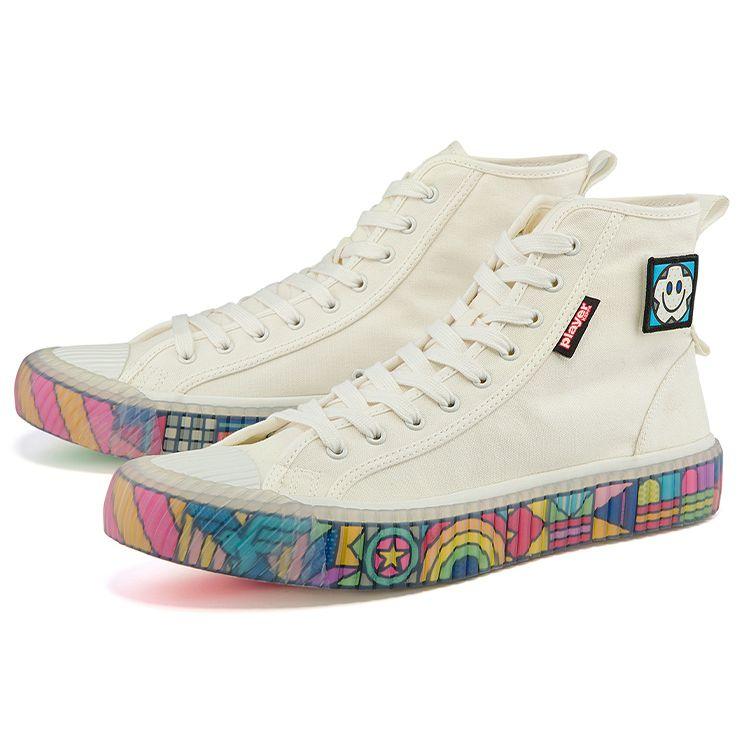 Craig & Karl X Kappa Trendy Slip-Resistant Durable High-Top Canvas Shoes Unisex sneakers Off-White Rainbow K0BX5VS17D-012A