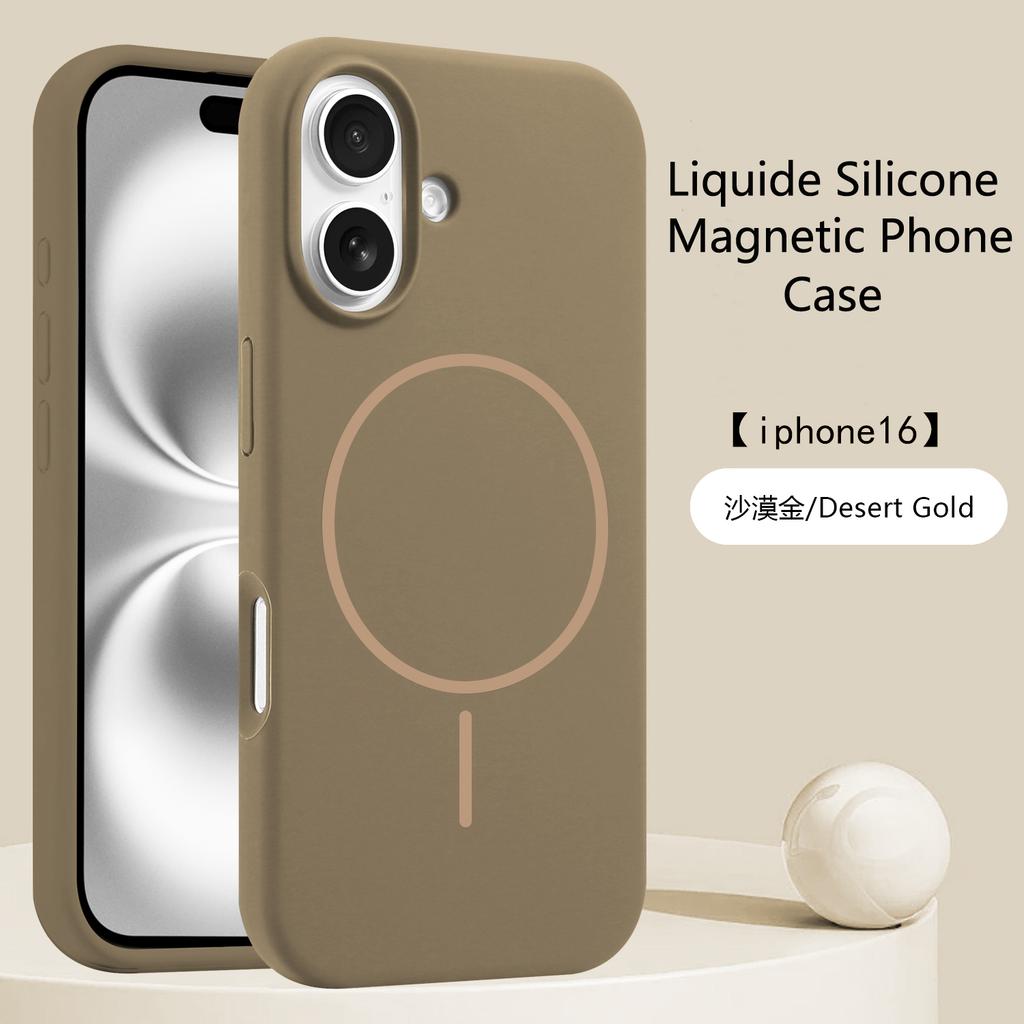 Luxury Liquid Silicone For Magsafe Magnetic Wireless Charger Case For For Iphone 16 15 14 Plus 13 12 Pro Max Shockproof Soft Cover