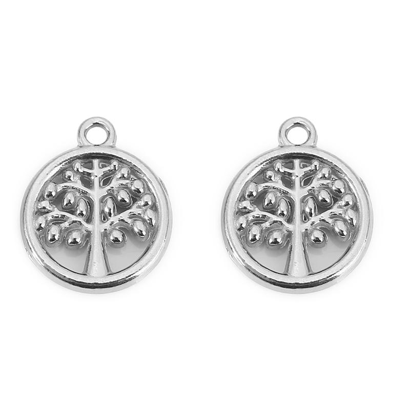

5pcs Never Fade PVD Stainless Steel Earrings Charms Lot Necklace Pendants Tree Charms for DIY Bracelet Findings Jewelry Making