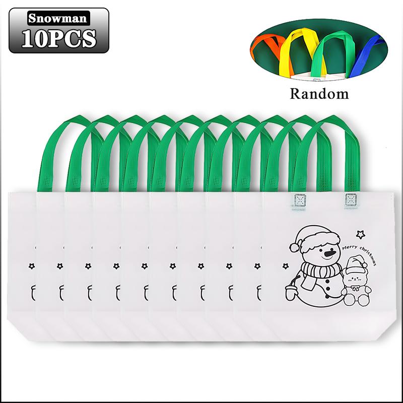 

Мультяшный Рождественский Сделай Сам Граффити Мешок Ручная Роспись Нетканые Сумки для Детей Искусства Ремесла Раскрашивание Сумка Рождественский Подарок