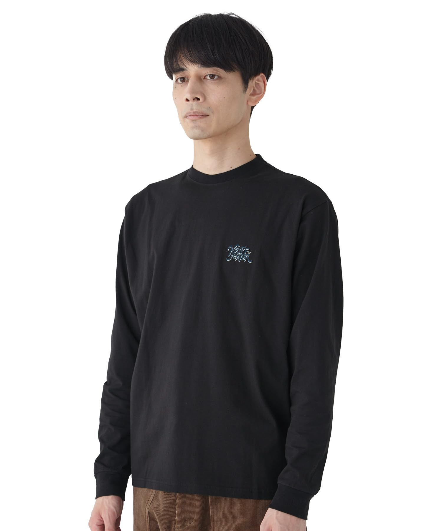 

Мужская футболка с длинным рукавом и принтом кролика на спине Cliff для черной [Cliff Mayer], средняя, чёрный