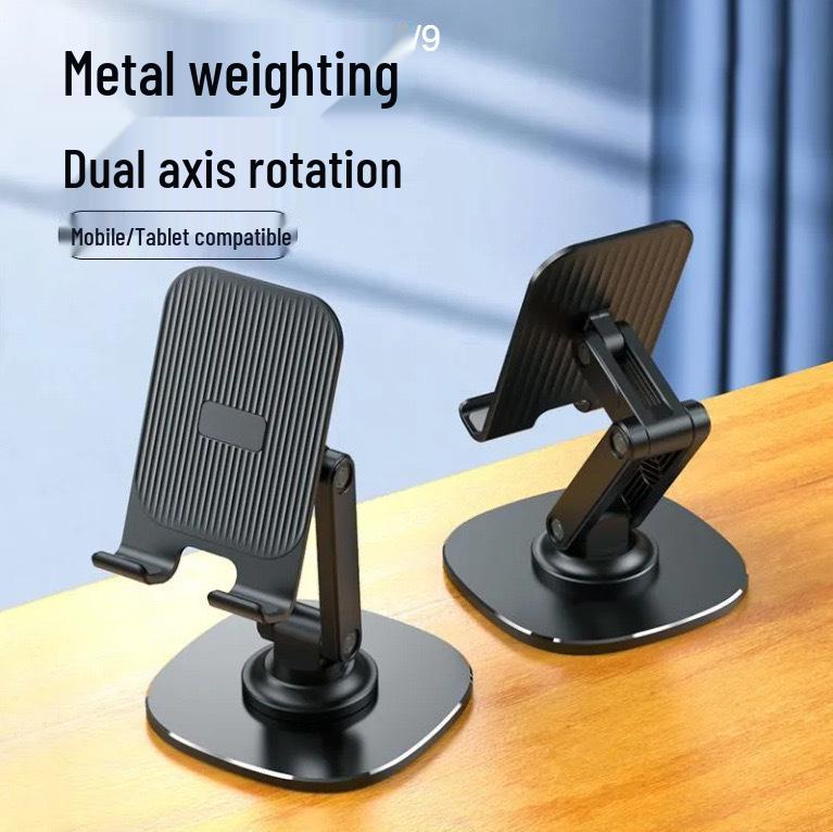 360° Rotatable Metal Folding Phone Stand for Live Streaming and Online Classes