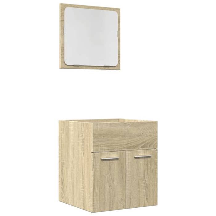 VidaXL 2-piece Bathroom Furniture Set Sonoma Oak, Bathroom Cabinet, Bath Cabinet, Vanity Unit of 856367