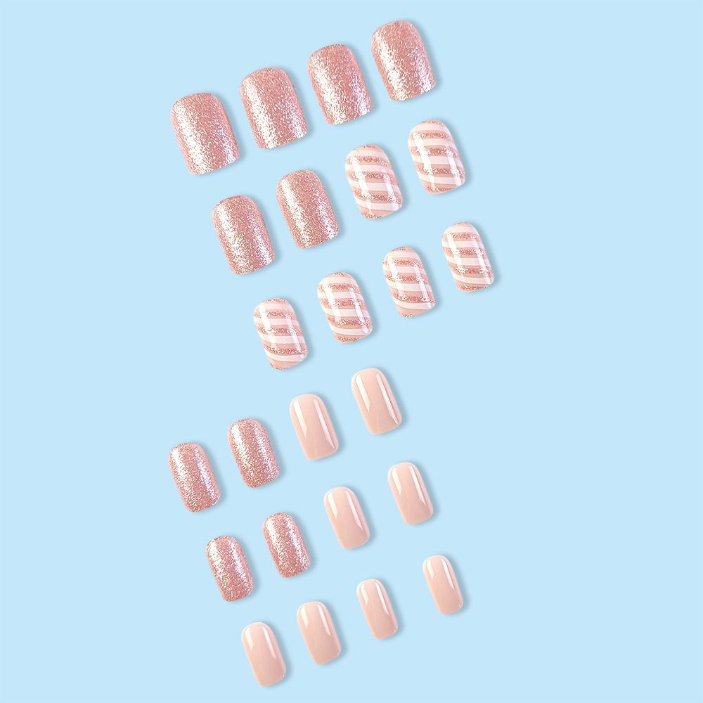 Quadratischer Kopf, künstlicher Nagel, vollständige Abdeckung, Nagelspitzen, abnehmbare Nagelpresse für Damen