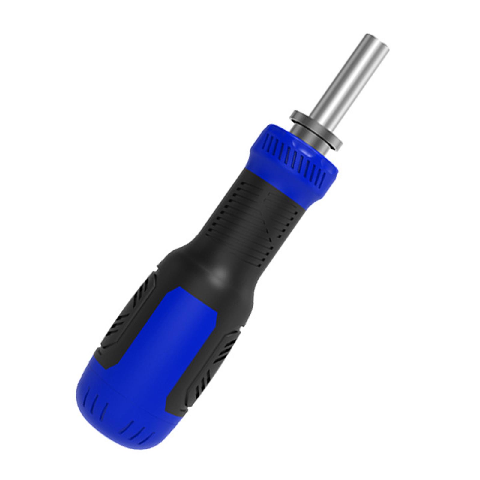

Телескопическая отвертка с храповым механизмом 13 в 1 с магнитным наконечником для ремонта бытовой техники, материнских плат, сборки мебели синий
