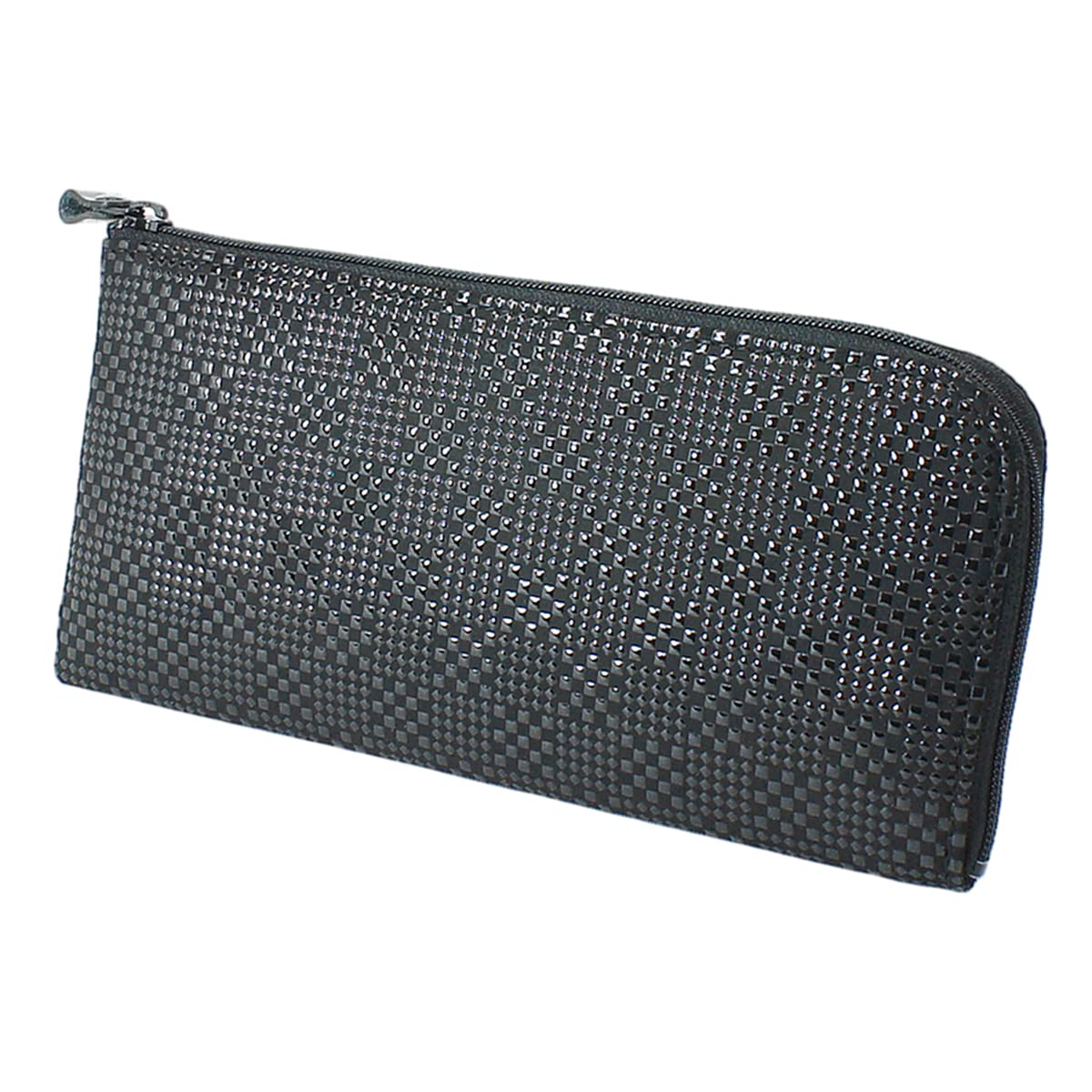 

Гаманець Inden з довгим пучком, чорний фон, чорний дрібний картатий візерунок [Indenya], A, L-подібна блискавка, оленяча шкіра, лак, 2315-01-167 чорний