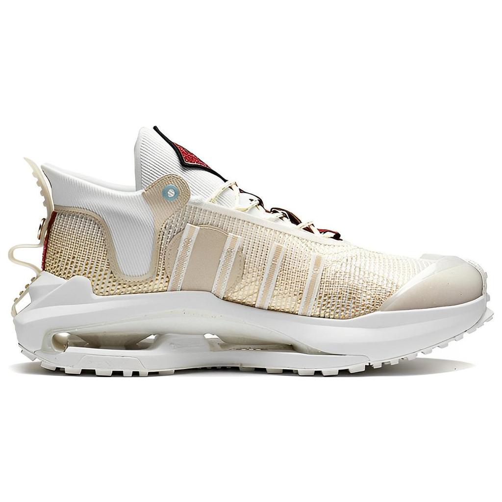 New LiNing CF Xingshan 2.0 Thermal Slip Resistant And Abrasion Resistant Mid Top Sports Casual Shoes Unisex White Gold AGLS215-5