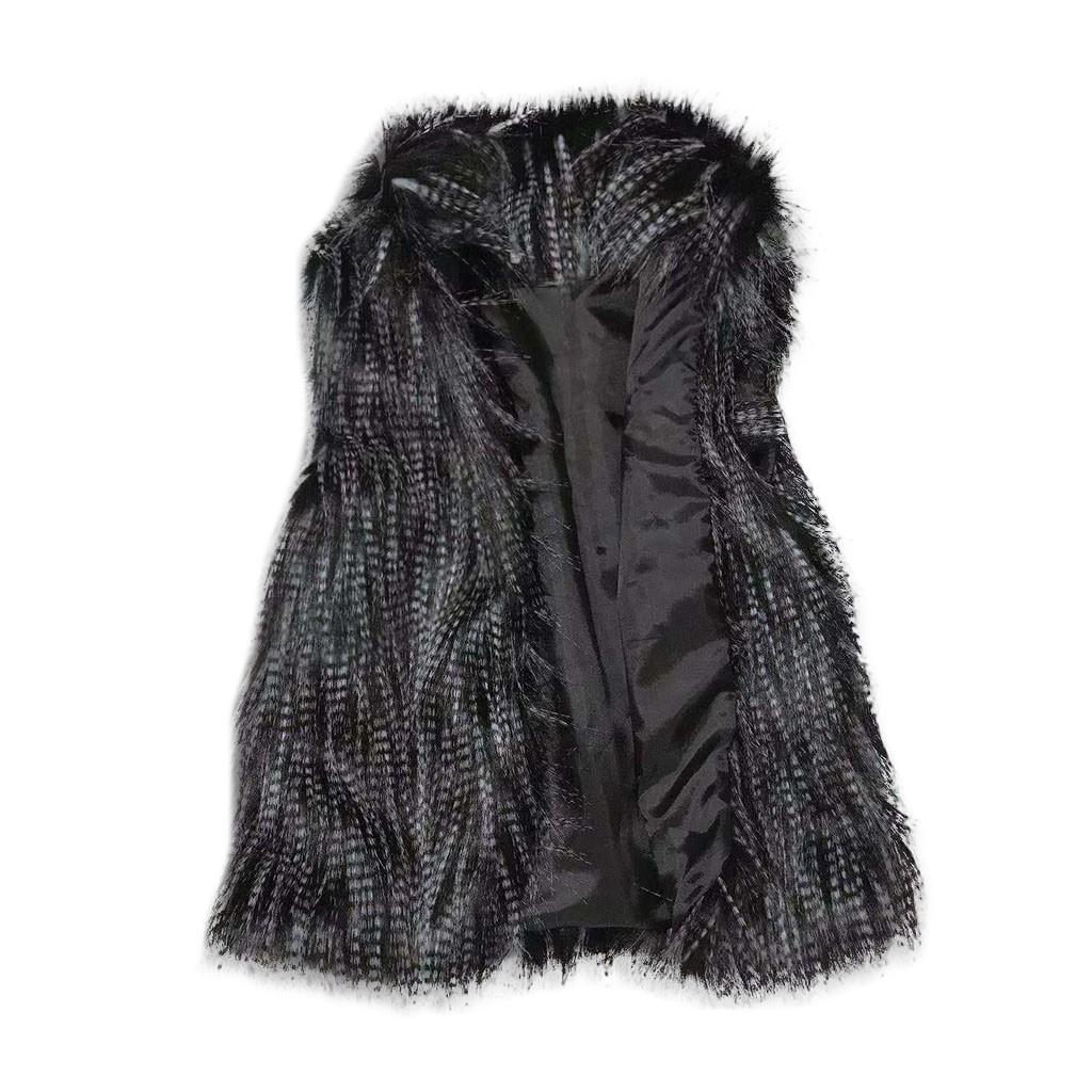 Women's  Vest Faux  Vest Stand Collar Faux  Jacket Vest Jacket