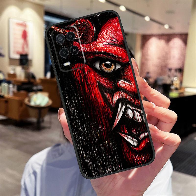 Oni Hannya Mask Case For Oppo A78 A98 A79 A18 A38 A58 A40 A60 A80 A16 A76 A96 A15 A74 A94 A54 A17 A77 Cover