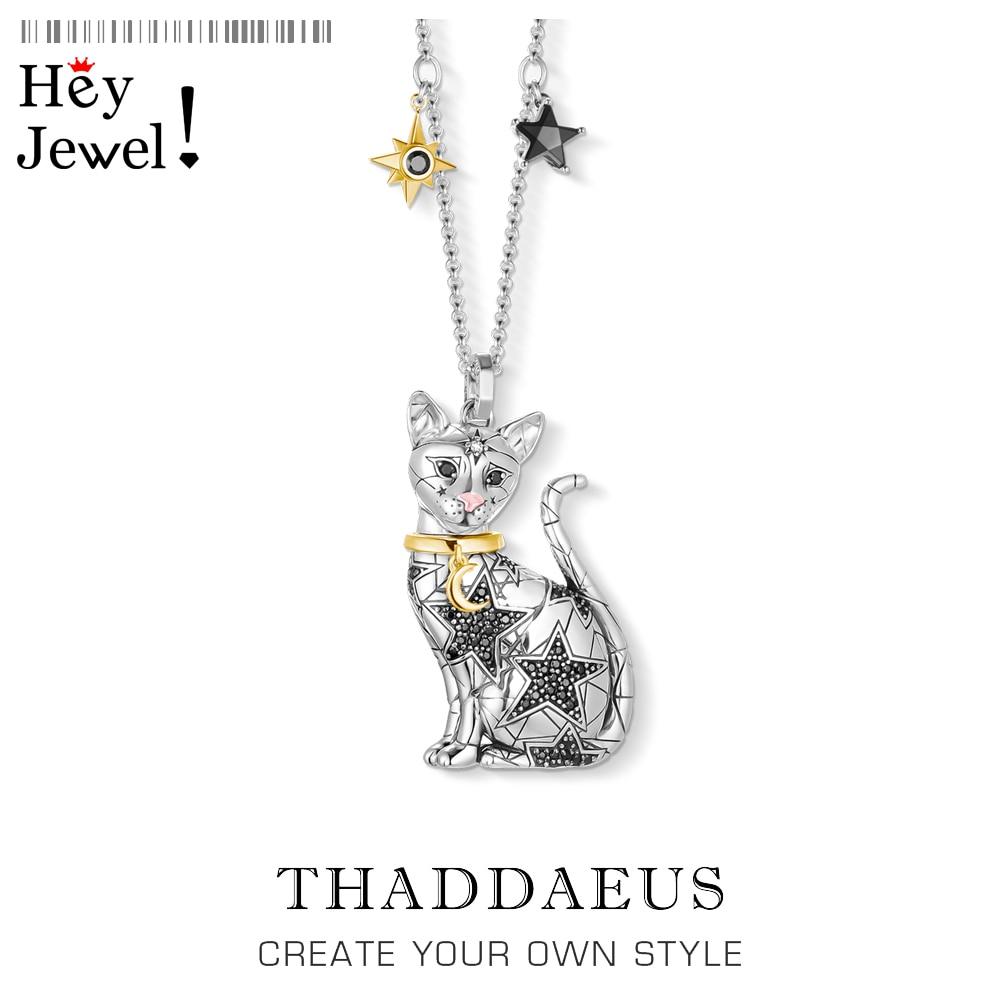 Pendant Necklace Magic Cat ,Brand New Link Chain Fashion Jewelry Europe Glamorous 925 Stering Silver Bijoux Gift For Women