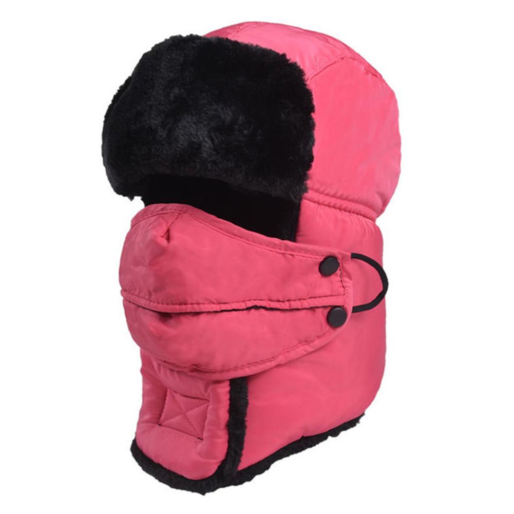 Man Winter Thicken Plush Warm Hat Mask Neck Ear Protection Riding Skiing Outdoor Hat
