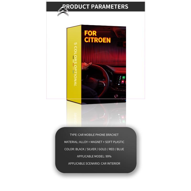 Car Magnetic L-shaped Car Dedicated GPS Phone Holder Emblem for Citroen Cactus Picasso C4 C3 C5 C1 C2 Berlingo Celysee