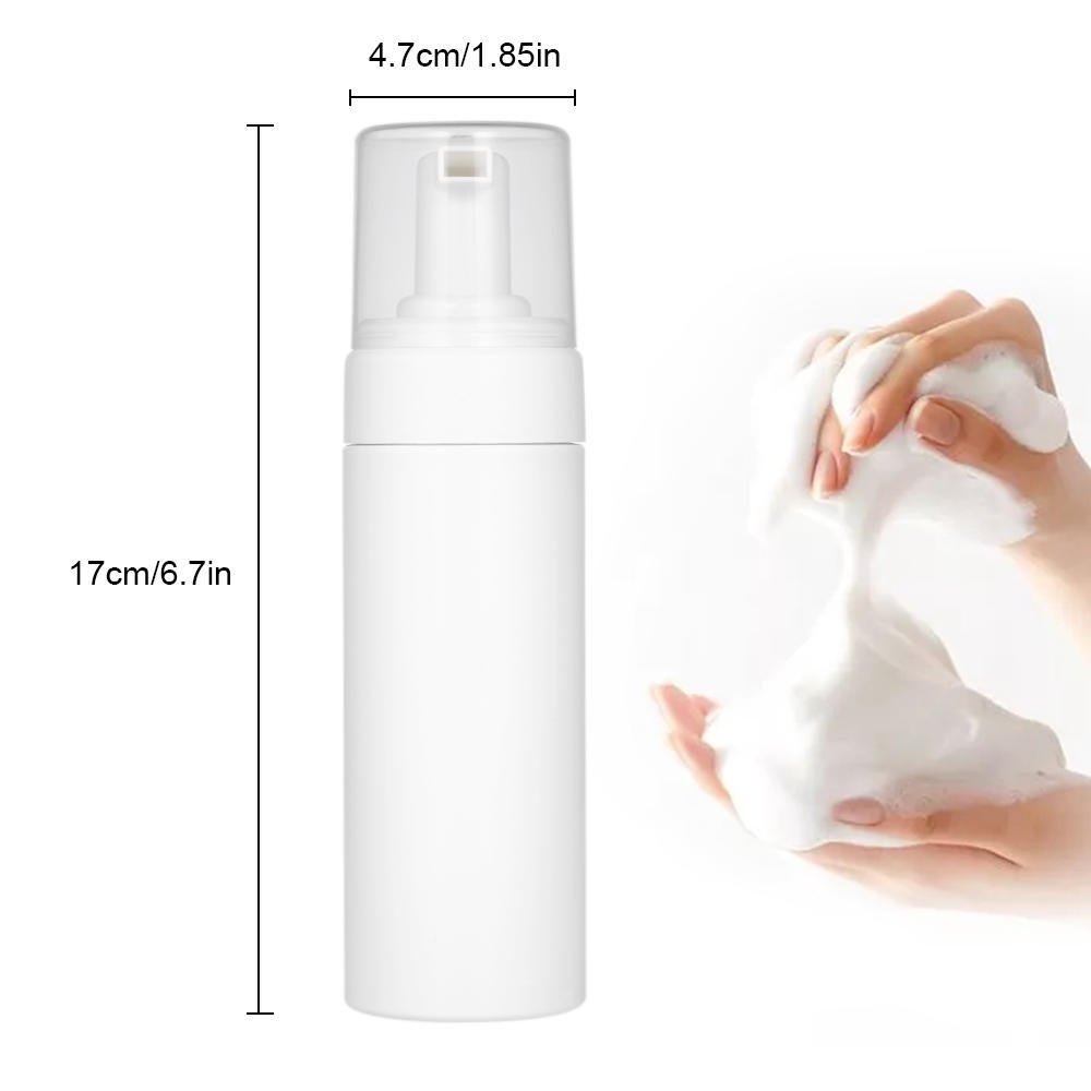 1pc 150ML(5.2oz) Foam Bottle Mousse Soap Foaming Pump Bottle Plastic White Empty Refillable