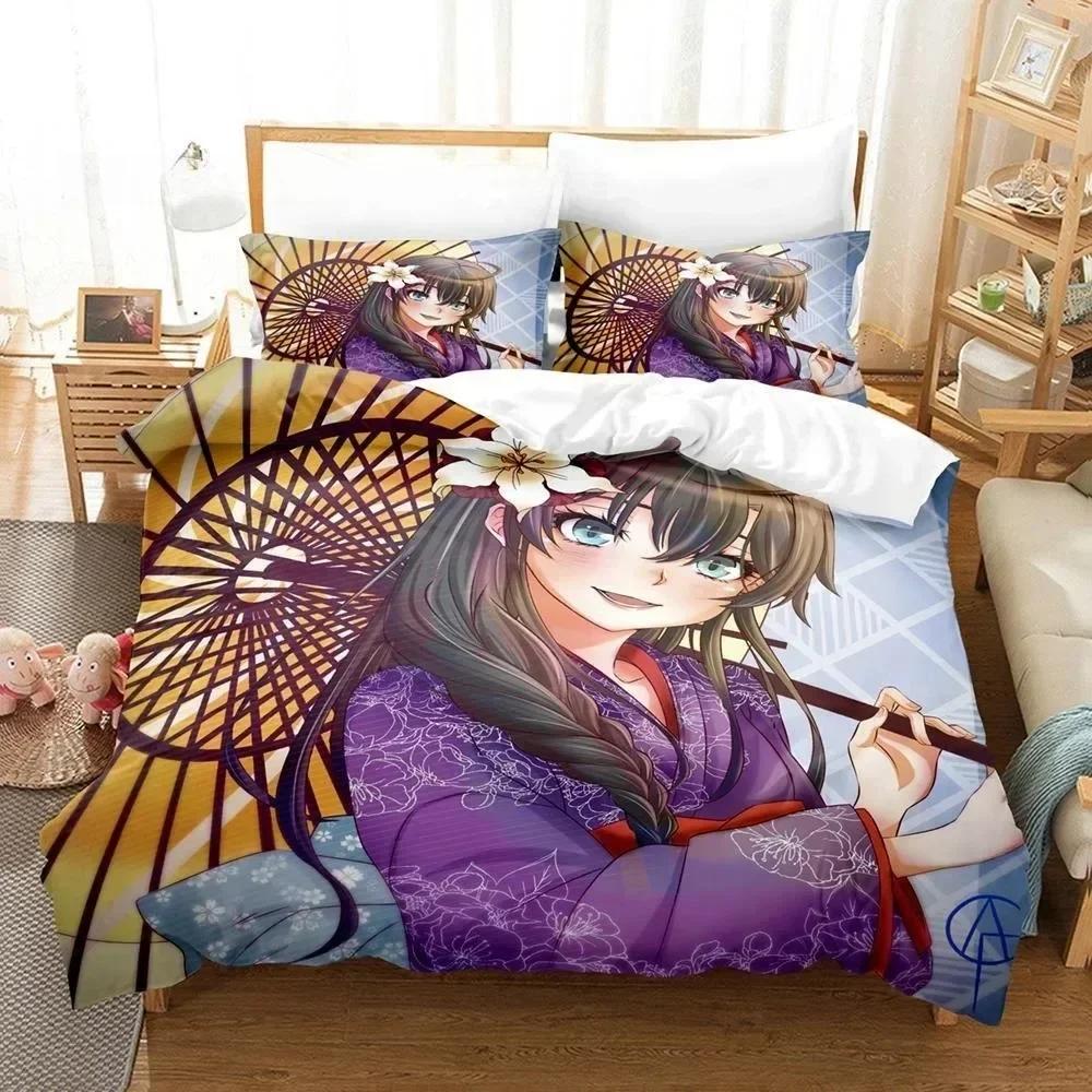 3d Anime My Teen Romantic Comedy SNAFU Bedding Set Single Twin Full Queen King Size Bed Set Adult Kid Bedroom Duvet Cover Sets