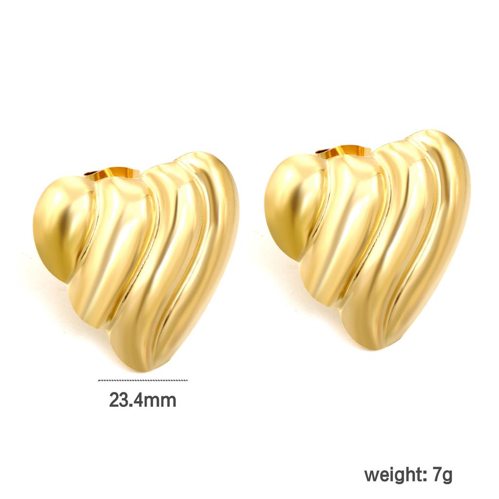 Irregular Texture Luxury Earrings, Fashionable Niche Style, Women's Stainless Steel Retro INS Party Jewelry Birthday Gift