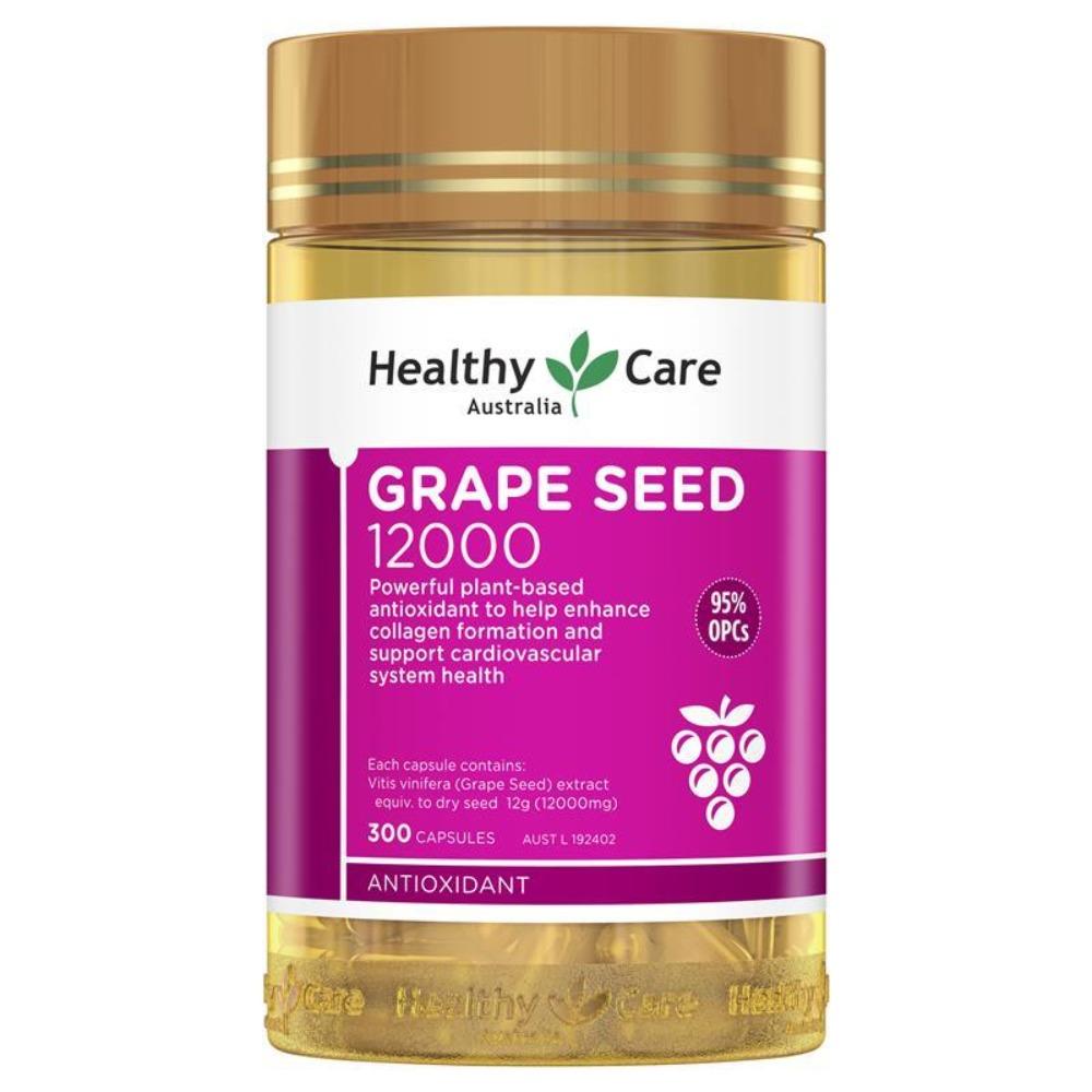 Healthy Care Grapeseed Extract 12000 Gold Jar 300 Capsules