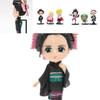6-piece One Piece Cartoon Miniatures Toy Set Luffy Chopper Zoro Law Ace And Sabo 11cm Height