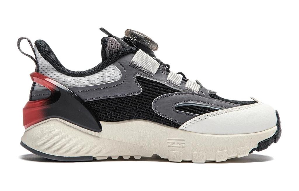 Li Ning YOUNG Galaxy V2 Cushioning, Wear Resistant Low top Kids Lifestyle Shoes Black White Kids' YKNU004-5