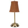 Vintage Rattan Table Lamp LED Dimmable 3 Color Temperatures Rechargeable Cordless Bedside Lamp for Bedroom Living Room