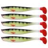 5pcs/bag Soft Lures 11CM-8.3G Fishing Lure Wobblers Double Color Aritificial T Tail Silicone Bait Swimbait Bass Pike Tackle