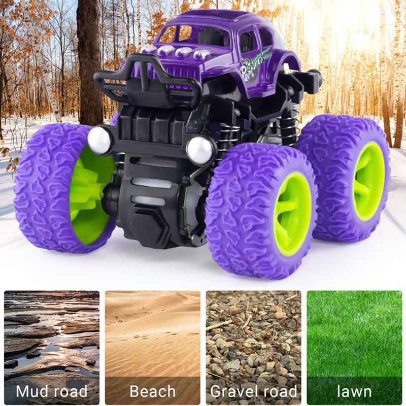 Monster Truck Toys Car Four-wheel Drive Off-road Vehicle Stunt Dump Cars Inertia Car Dinosaur Pull Back Children Toy Gift