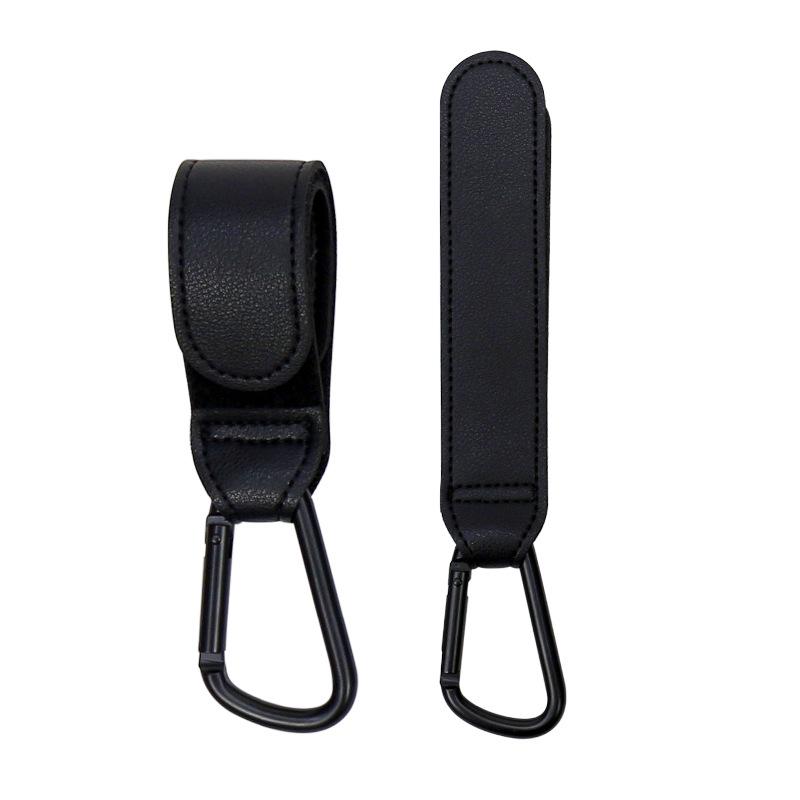 In Stock Stroller Hook with Velcro, Metal Clasp & Carabiner for Child's Stroller
