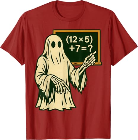 

67 Teacher Halloween Ghost Six Seven Meme Brainrot Math Joke TShirt Y2k Ghost Skeleton Gothic Graphic Saying Tee Novelty Gift S