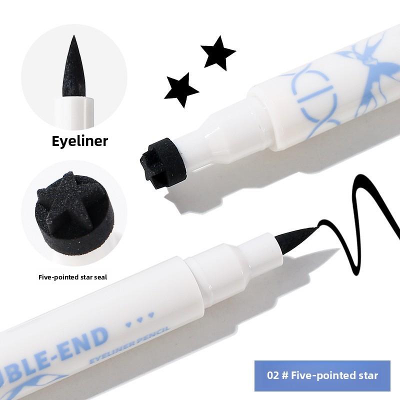 

Подводка для глаз с двумя головками Seal Eyeliner Pen естественным образом и надолго сохраняет цвет, она водостойкая, устойчива к поту и не размазывается 2#