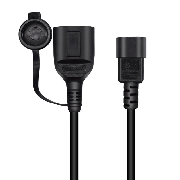 Black IEC320-C14 to EU4.8mm Adapter Cable Cord with Dustproof Cover Protectors