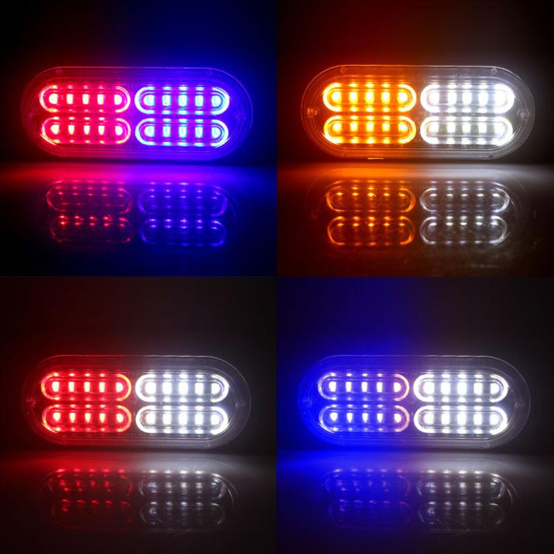 Universal 20Led Dc12-24V Warning Lights Beacon Emergency Hazard Marker Grille Lamp Bar Tow Truck Trailer Flashing Strobe Lamp