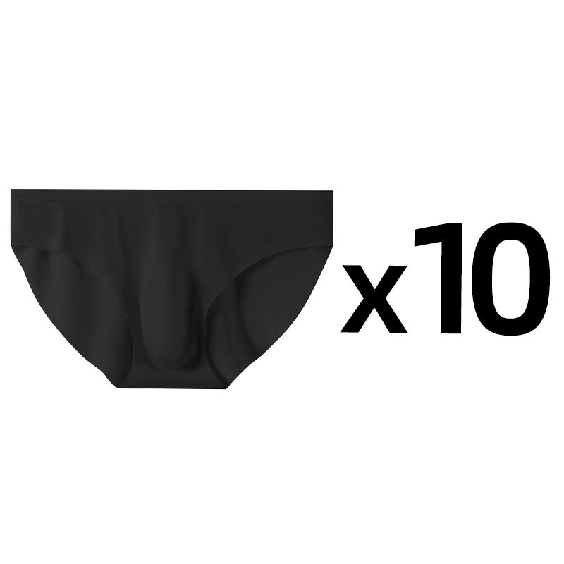 10 ks/lot Pánské spodní prádlo Ledové hedvábí Letní slipy Průhledné Sexy Trendy Prodyšné spodní prádlo Ultratenké Bezešvé kalhotky