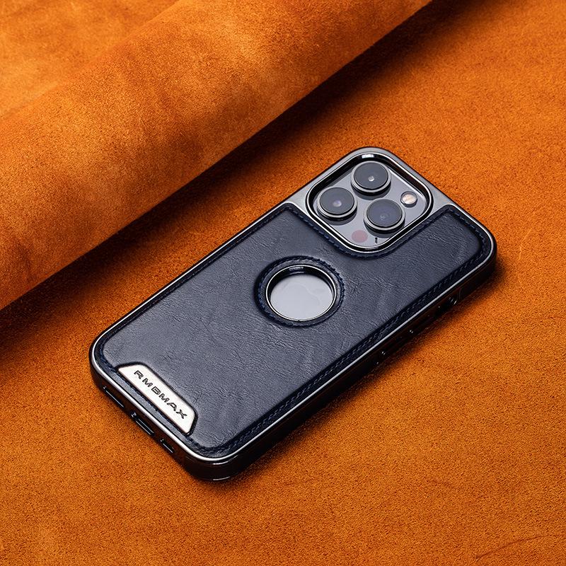 Geeignet für Apple 16promax Handyhülle, Magnetische Anziehung, IPhone15 Volltasche 14, High-End Ip13, Business 12, Herren Lederhülle