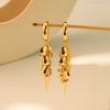 Stilvolle Winter 2023 Vergoldete Legierungsohrringe mit einzigartiger Form für Damen