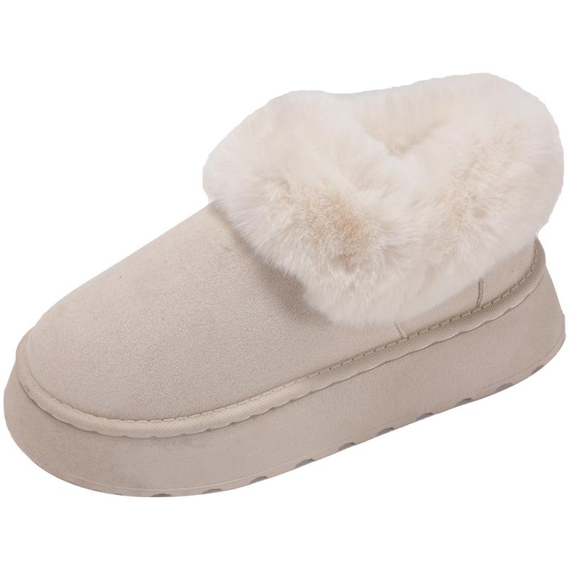 Fashion 2025 New Women's Autumn and Winter Thick Snow Boots Winter New Round Head Suede Anti-slip Wear-resistant Plush Short Boots