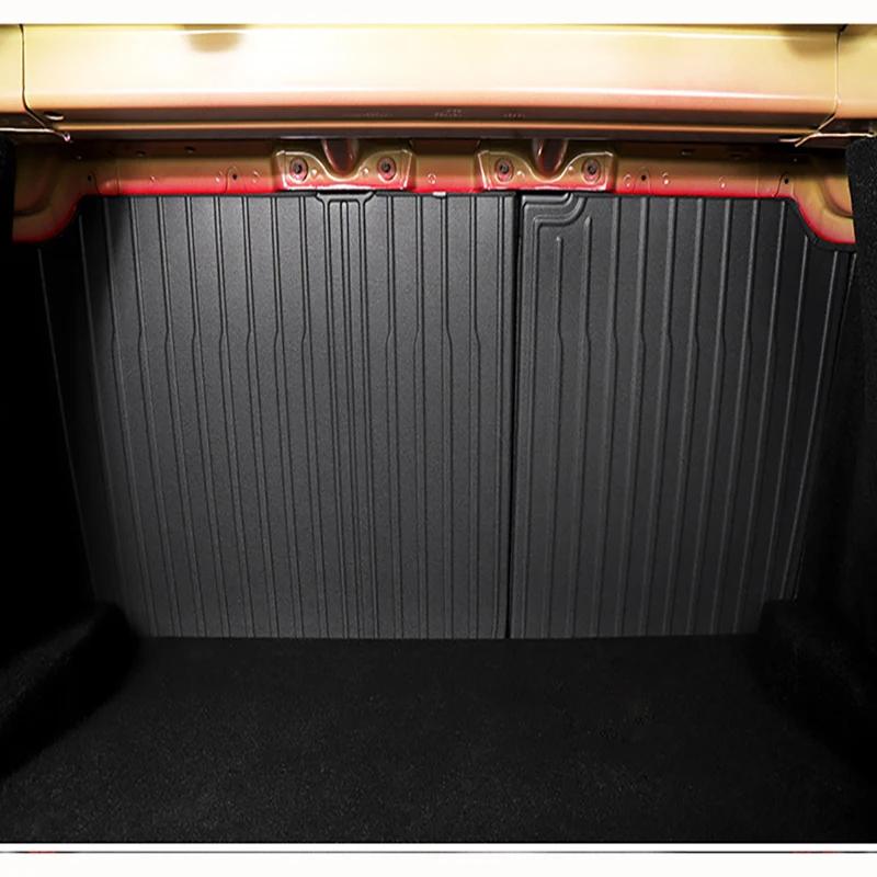 Tapetes de Porta-malas para Tesla Novo Modelo 3 Highland 2024 TPE Impermeável Resistente ao Desgaste Almofada de Pé Tapete de Porta-malas Dianteiro Traseiro Acessórios para Carro