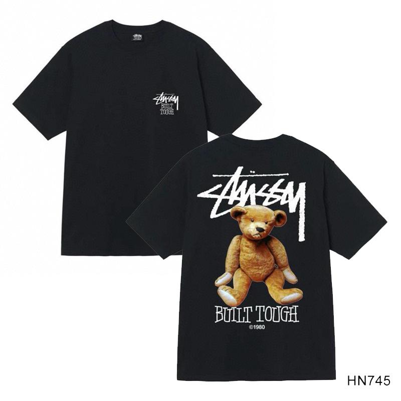 Stussy 2025 Sommer Neues Hochwertiges Rundhals-T-Shirt aus Baumwolle für Männer und Frauen Klassisches Logo mit neuem Musterdruck Paar-T-Shirt