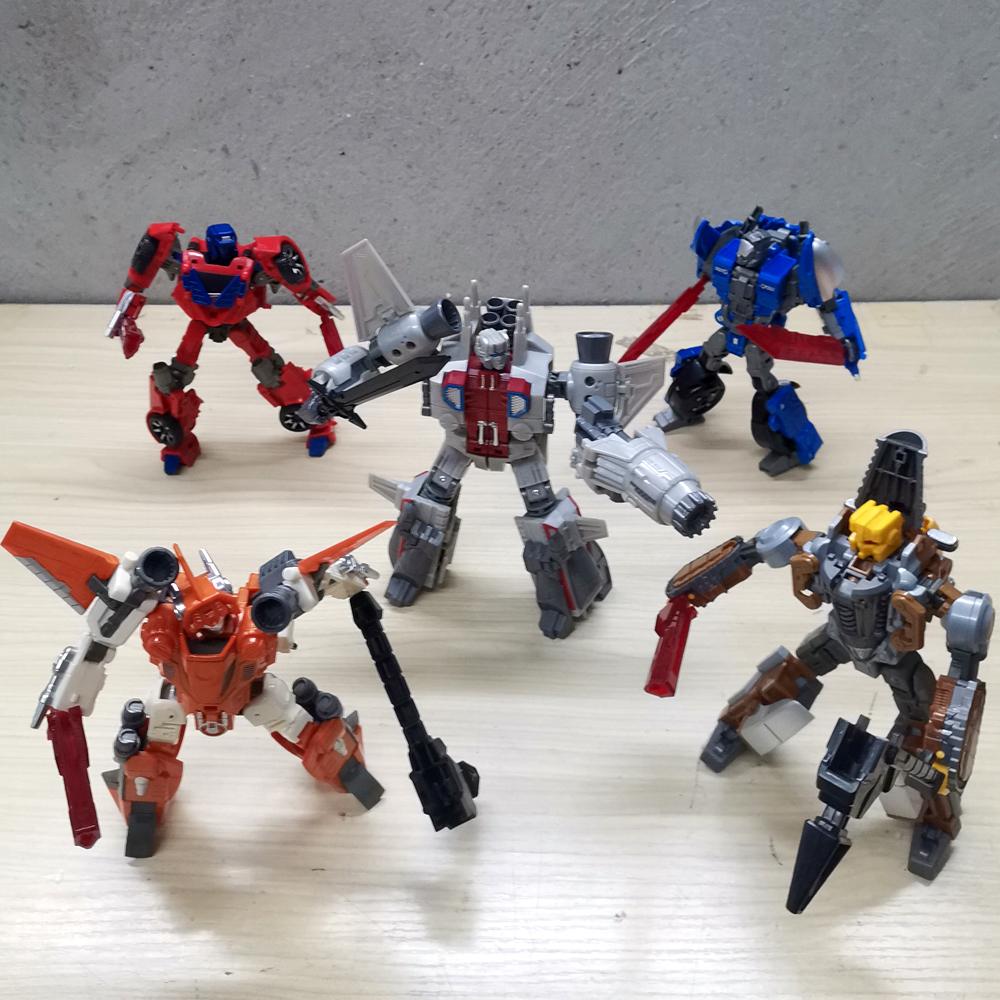 Computron 5IN1 Combination Transformation Toys Strafe Scatters Afterburner Nosecone Action Figure Deformed Robot Anime Model