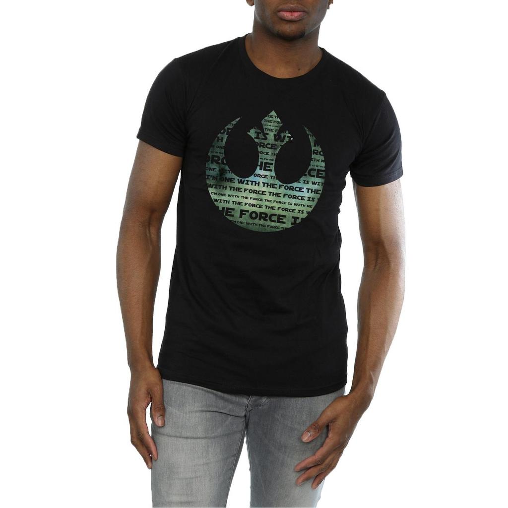 Star Wars Mens Rogue One I´m One With The Force Alliance Emblem Green T-Shirt