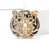 Retro Exquisite Alloy Rhinestone Tiger Head Brooch Personalized Versatile Men'S Suit Cardigan Corsage Jewelry Pin