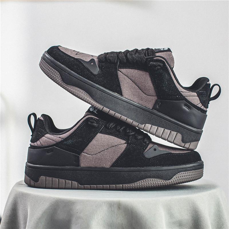 Herren Lauf-Sneaker Walking Lederschuhe Jugend Casual Cricketschuhe Modetrend Board Schuhe Komfort Skateboard Schuhe