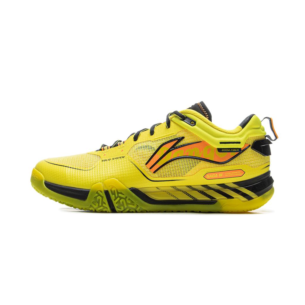 New LiNing Breathable Support Low top Badminton Shoes Unisex Yellow AYAV001-2