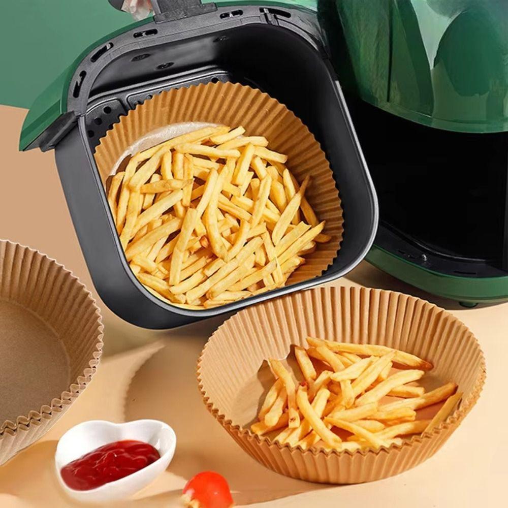 100pcs Food Grade Disposable Paper Eco-Friendly Airfryer Baking Papers  Microwave