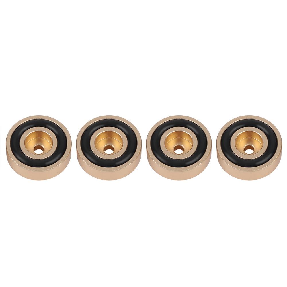 4PCS 30*10mm Aluminum Alloy Amplifier Feet   Amplifier Pads Feet Silver